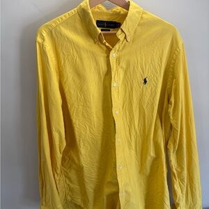 Ralph Lauren Men's Bright Yellow Casual Shirt